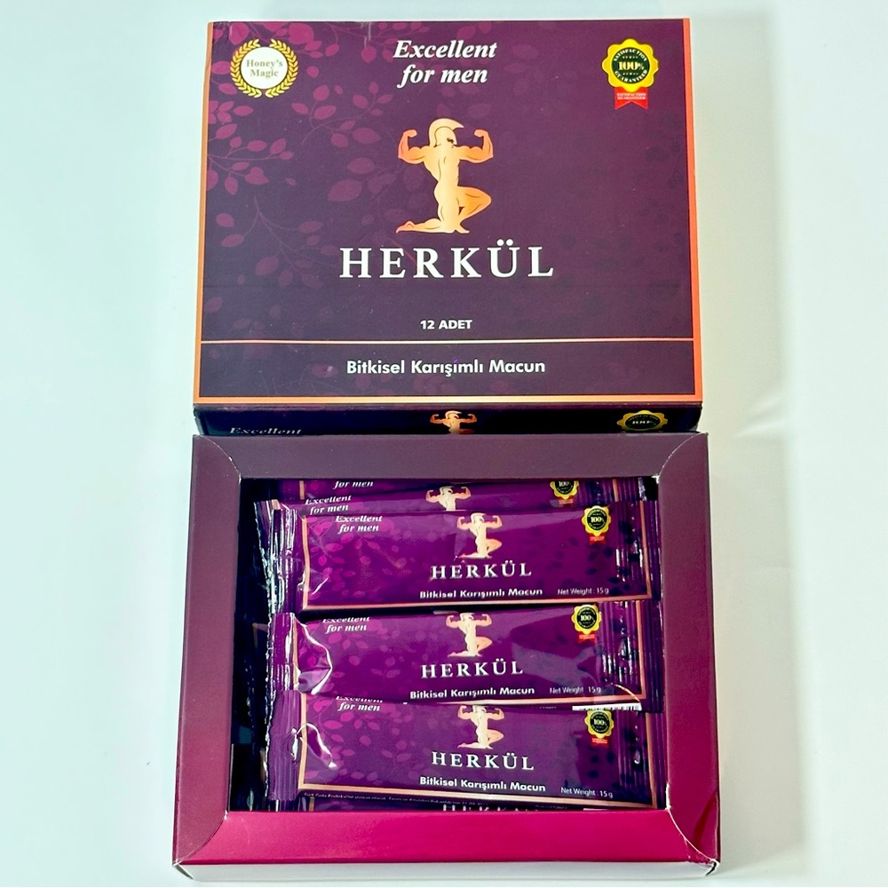 Herkul Organic Honey for Men-Extra Strength Honey for Men (Pack of 12)